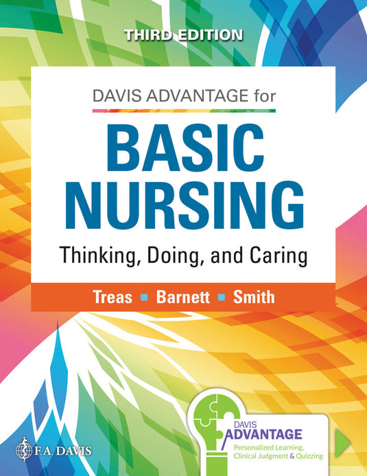 Davis Advantage for Basic Nursing: Thinking, Doing, and Caring third Edition eBook cover