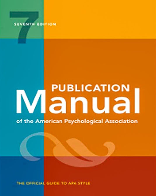 Publication Manual of the American Psychological Association 7th eBook cover